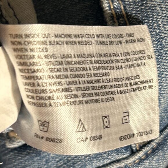 Vintage America SZ 6 Embroidered Blue Jean Denim Wonderland Skirt Boho Western - Picture 14 of 14